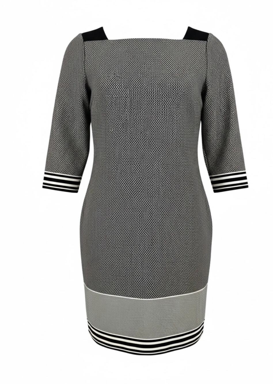 Ann Taylor Polka Dot Striped Three Quarter Sleeve Dress Size 6